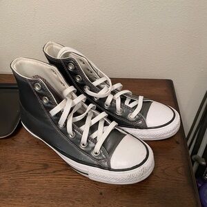 Converse All Star Gray and White High-Top Sneakers